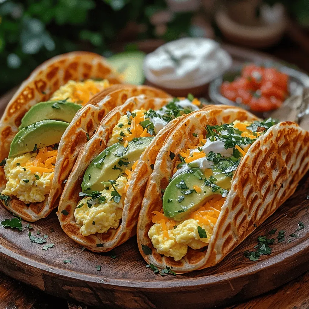 Belgian Waffle Tacos with Honey-Lime Aioli