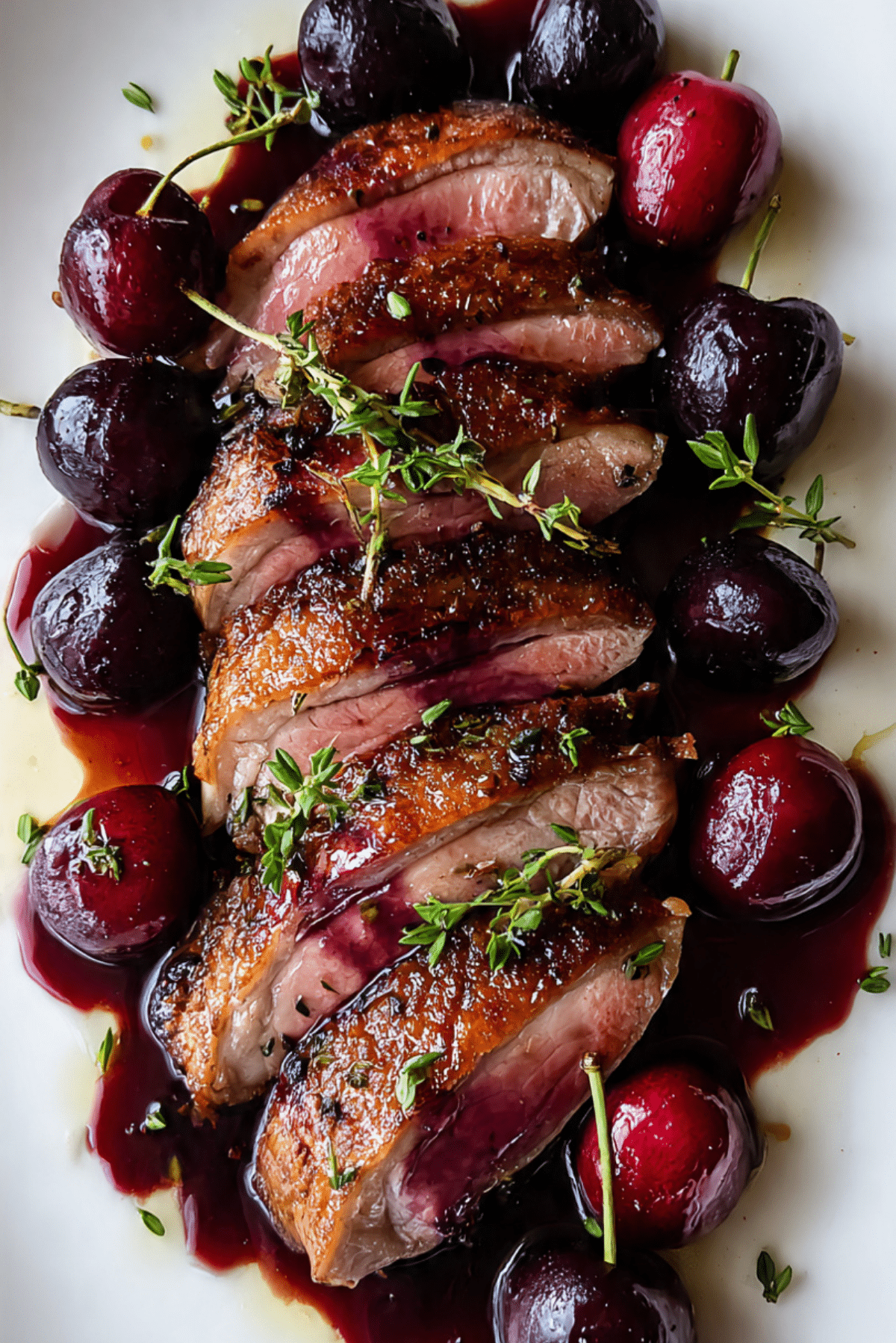 Pan-Seared Duck Breast with Cherry Reduction