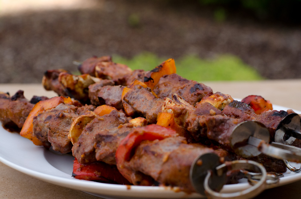 Airag-Marinated Grilled Mutton Skewers