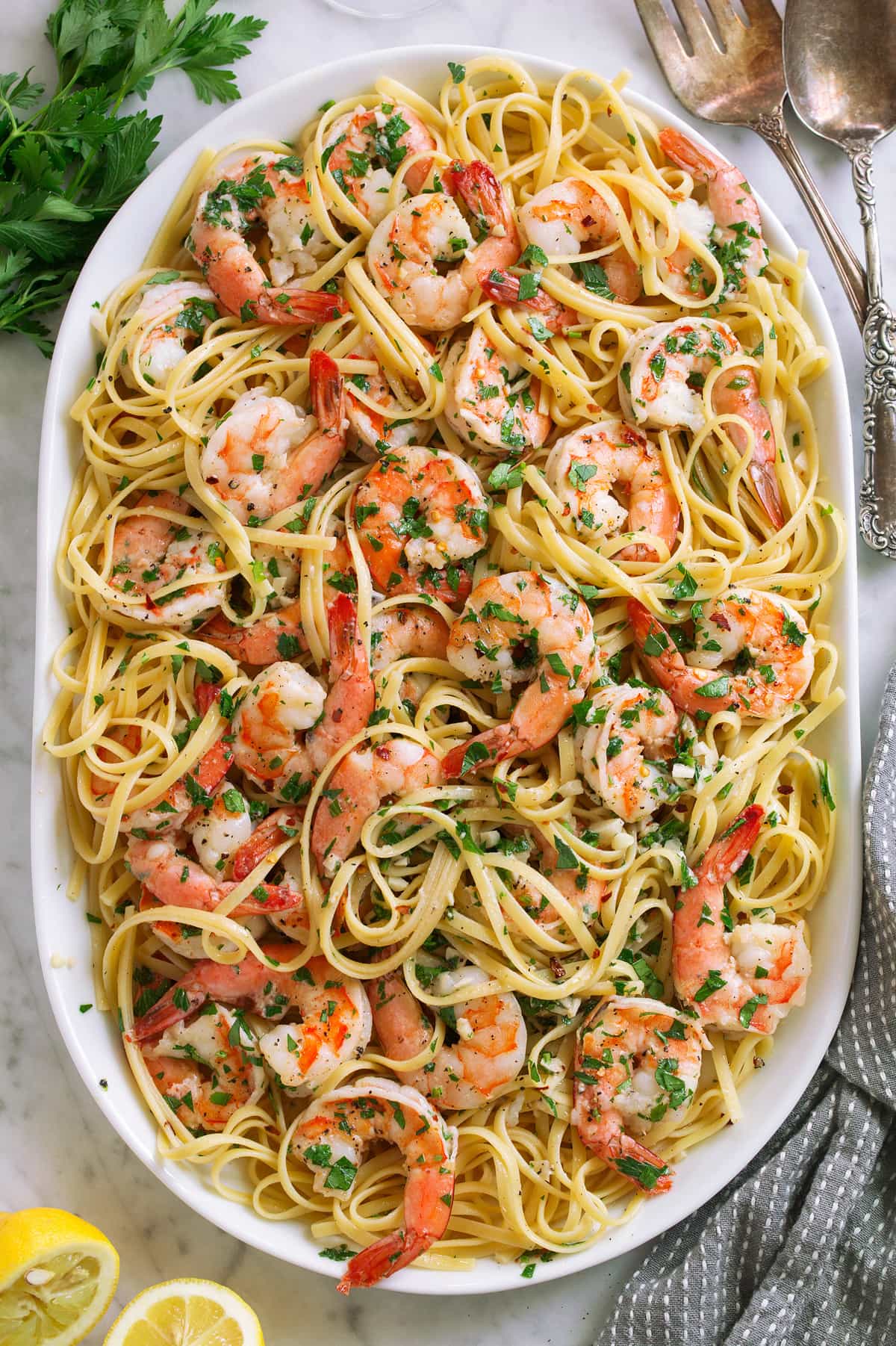 Half-Shell Shrimp Scampi