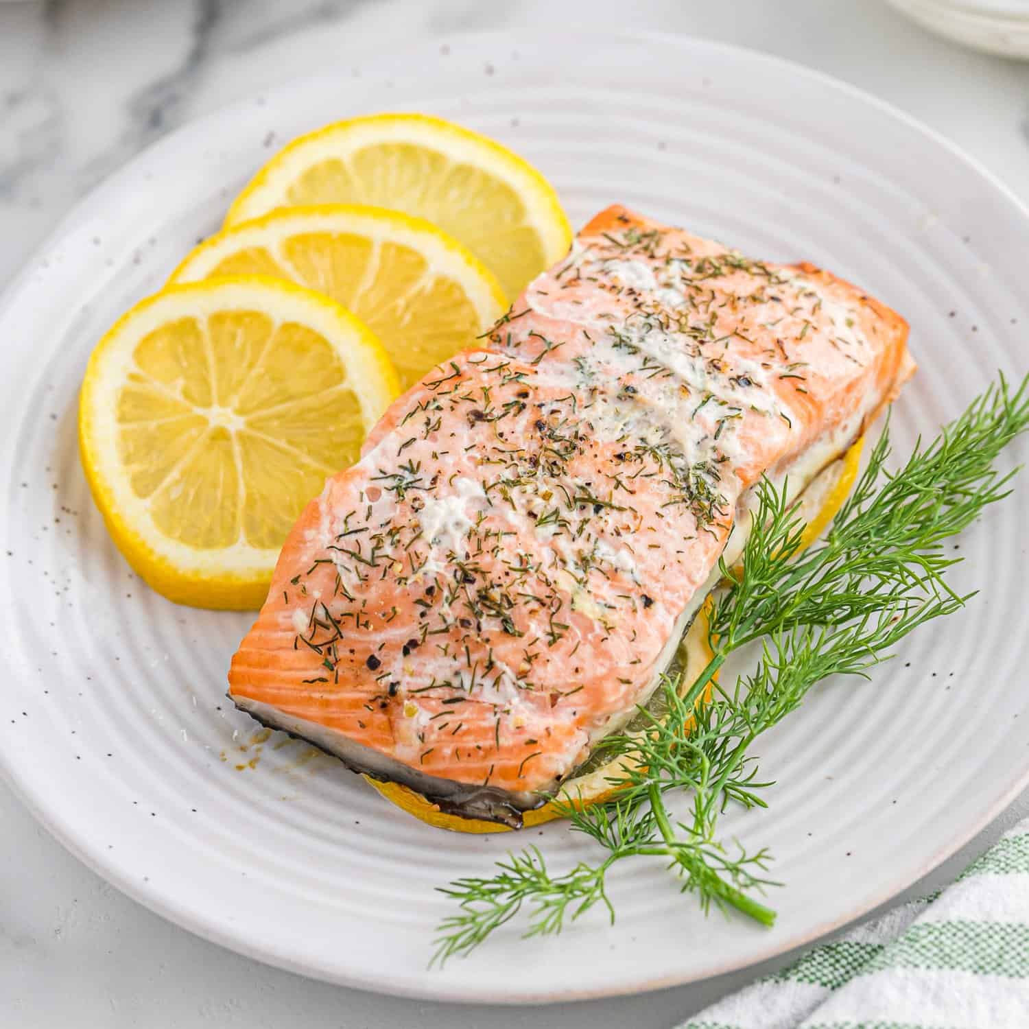 Sesame-Glazed Salmon with Lemon and Dill