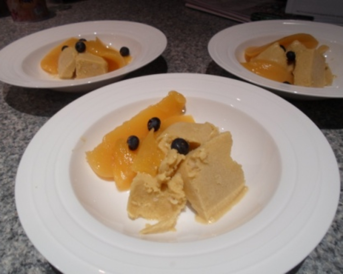 Mango-Coconut Sorbet with Fresh Berries