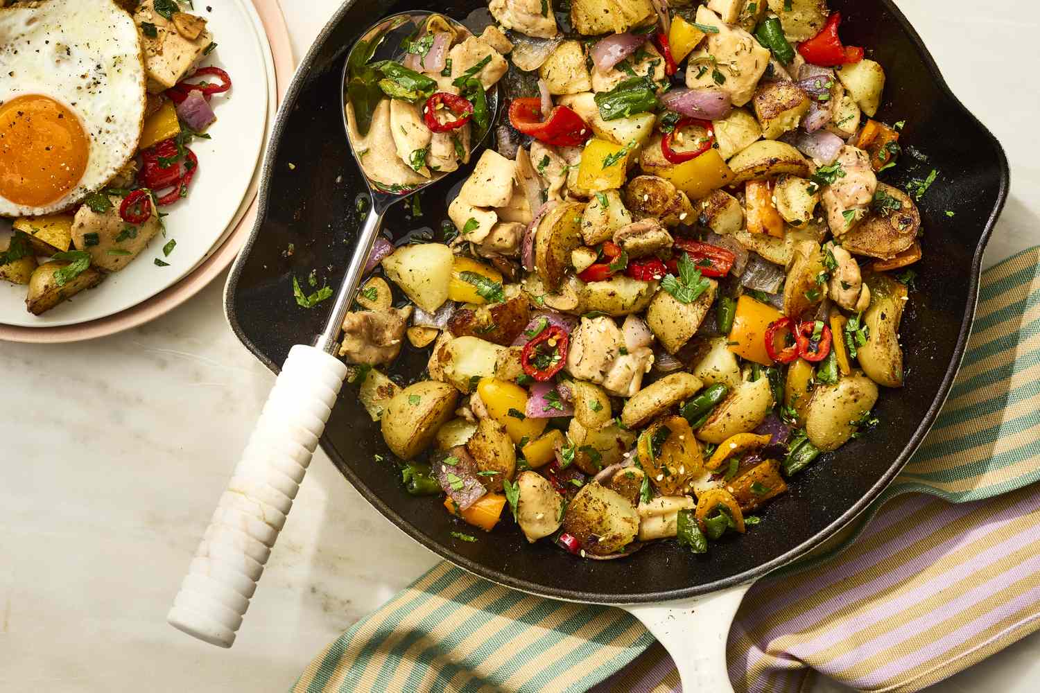 Vegetable and Chicken Hash with Roasted Potatoes