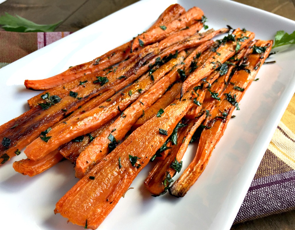 Aperol-Tarragon Roasted Carrots with Fresh Herbs