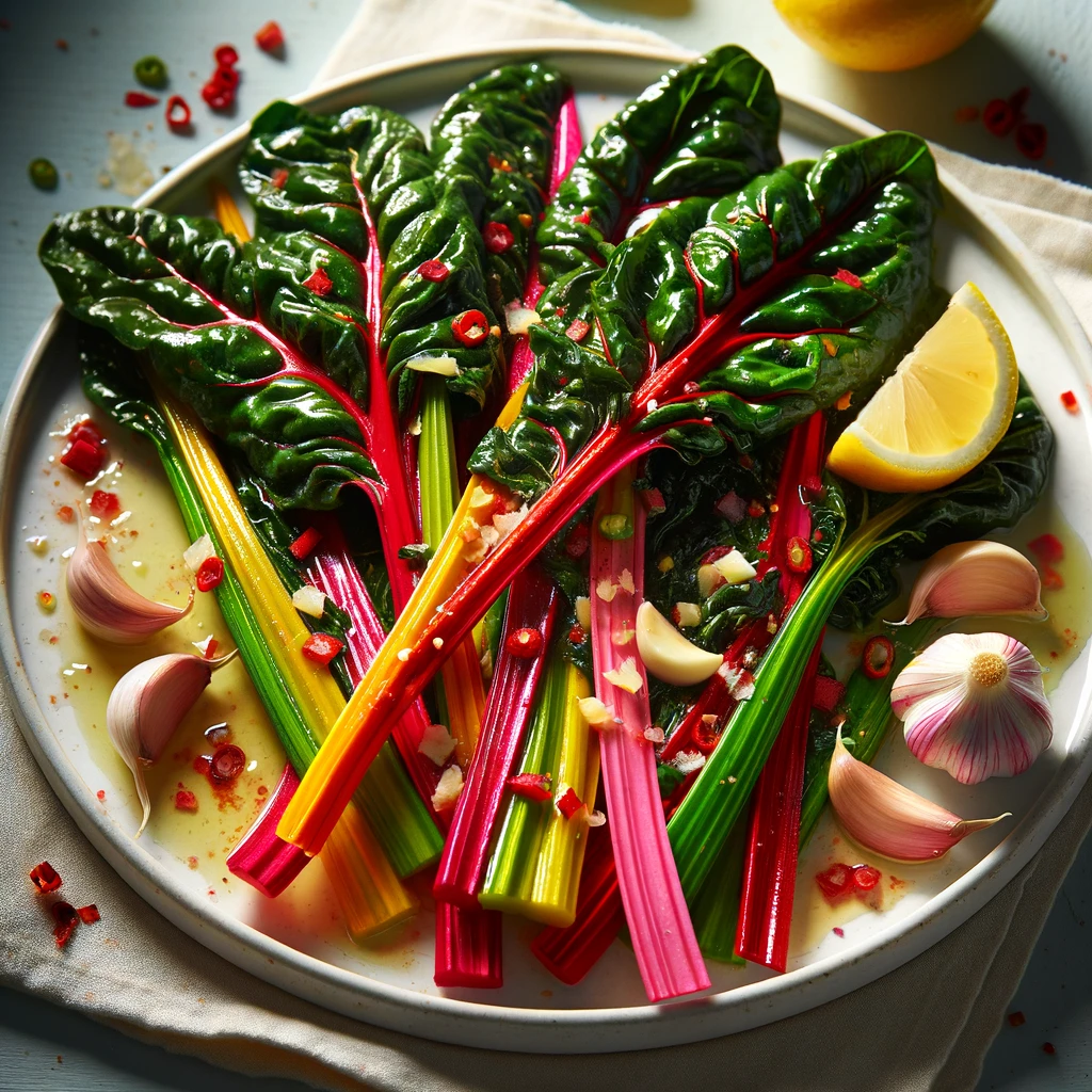 Sautéed Rainbow Chard with Lemon & Garlic