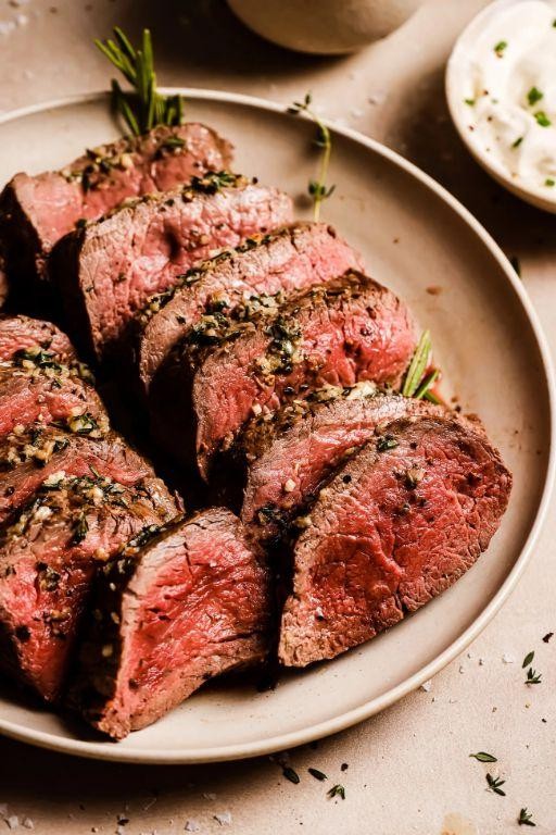 Sear-Grilled Beef Tenderloin with Garlic Butter