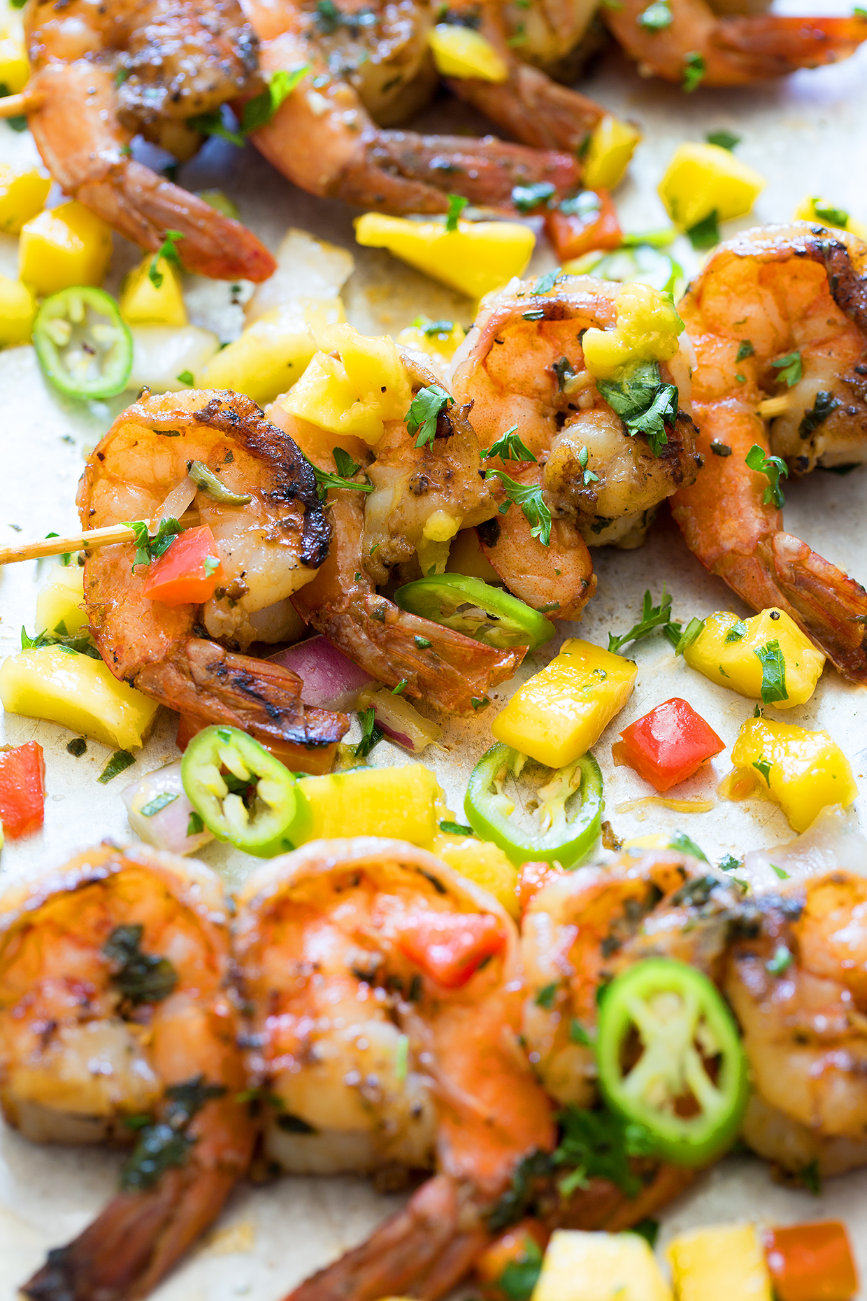 Pan-Seared Shrimp with Coconut and Mango Salsa