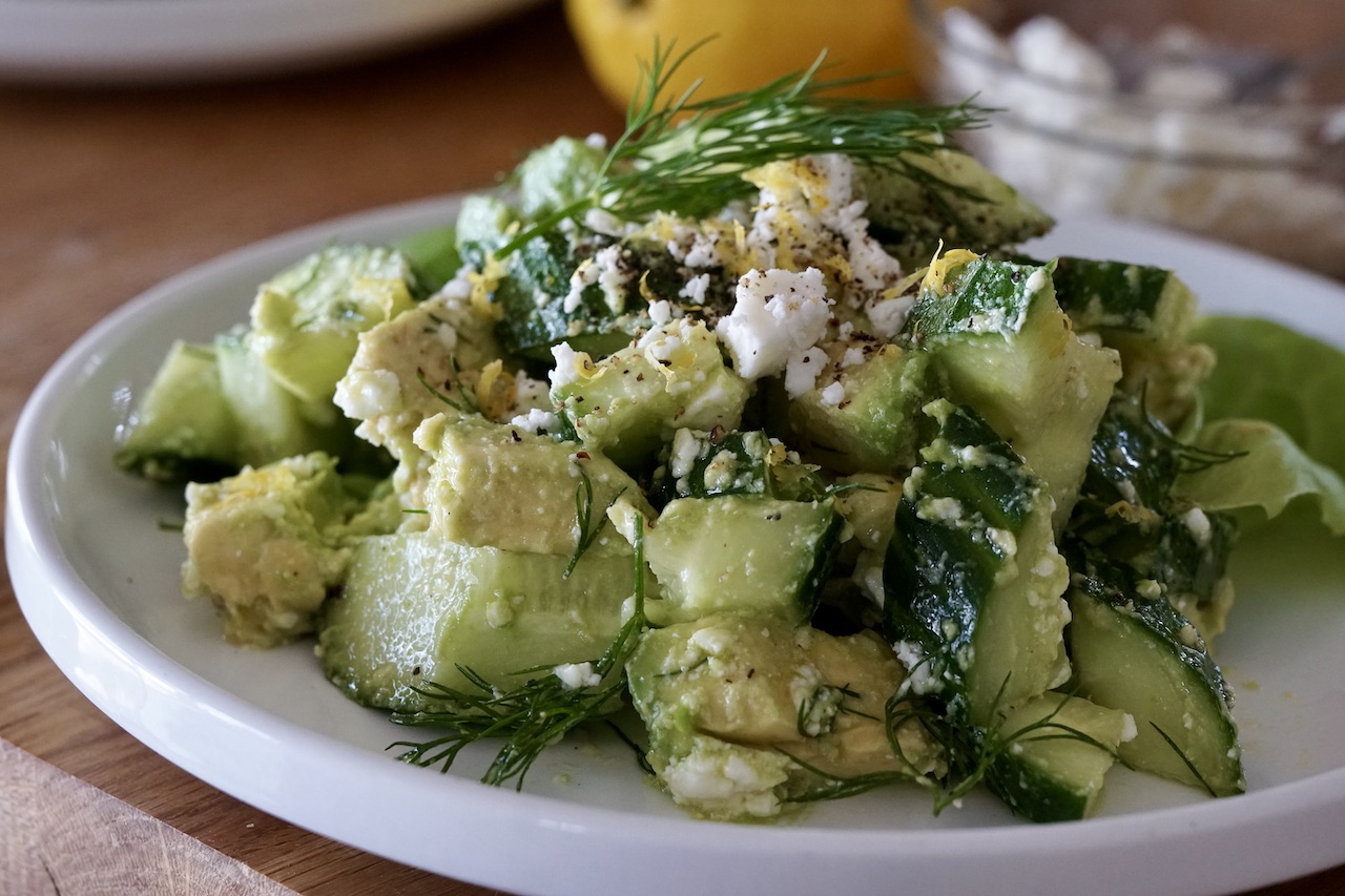 Lemon-Dill Cucumber and Avocado Salad