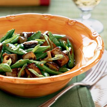 Stir-Fried Tofu with Ginger and Snap Peas