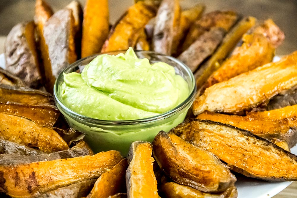 Citrus-Cilantro Roasted Sweet Potatoes with Avocado