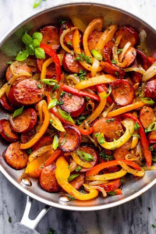 One-Pan Sausage and Bell Peppers
