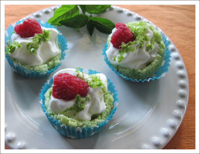 Coconut-Mango Tarts with Lime Zest