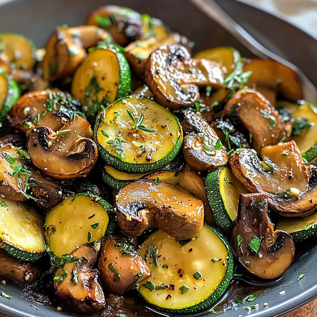 Sautéed Zucchini and Mushrooms with Garlic
