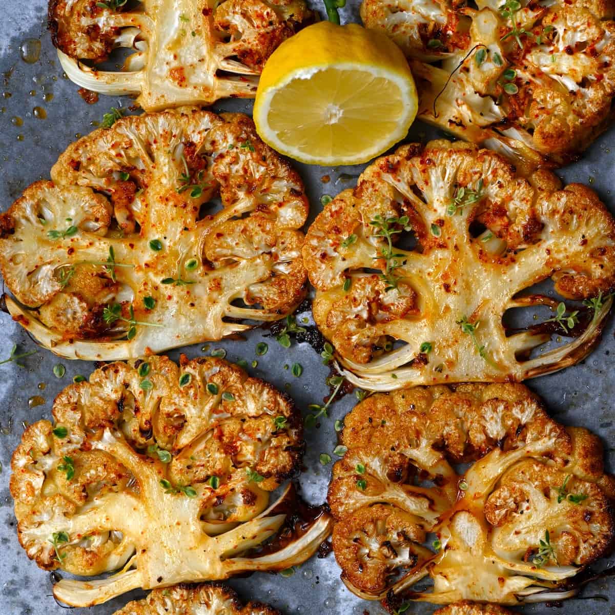 Grilled Cauliflower Steaks with Balsamic Glaze