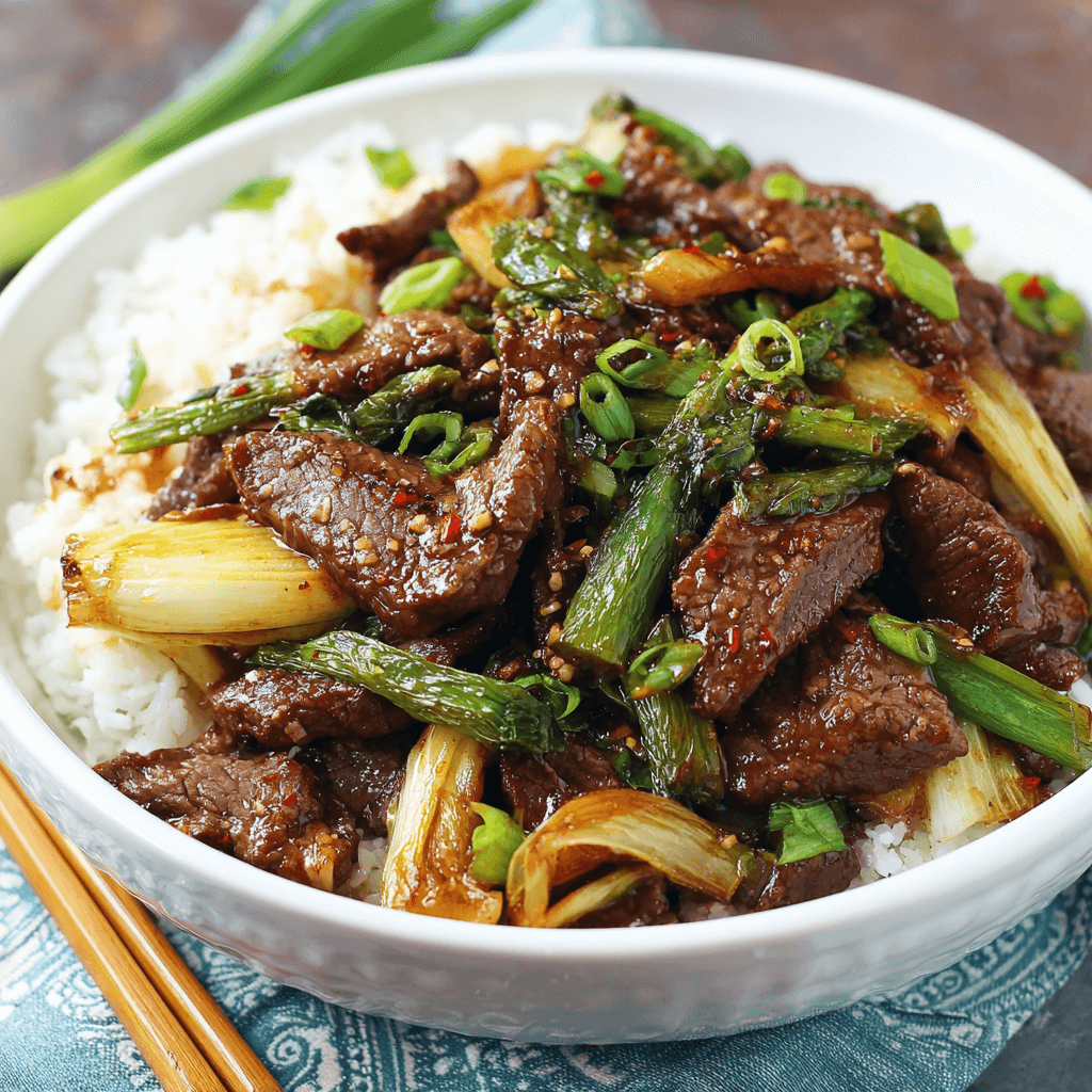 Scallion and Beef Noodle Stir-Fry