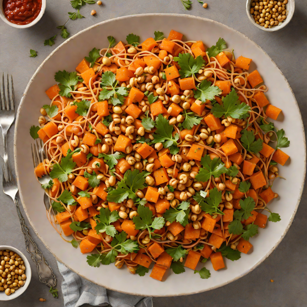Harissa-Glazed Carrot Salad with Chickpeas