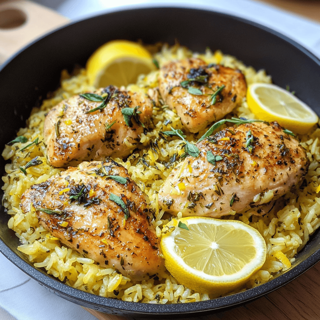 One-Pot Chicken and Rice with Lemon
