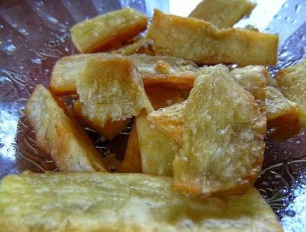 Roasted Plantain and Yuca with Achiote Sauce