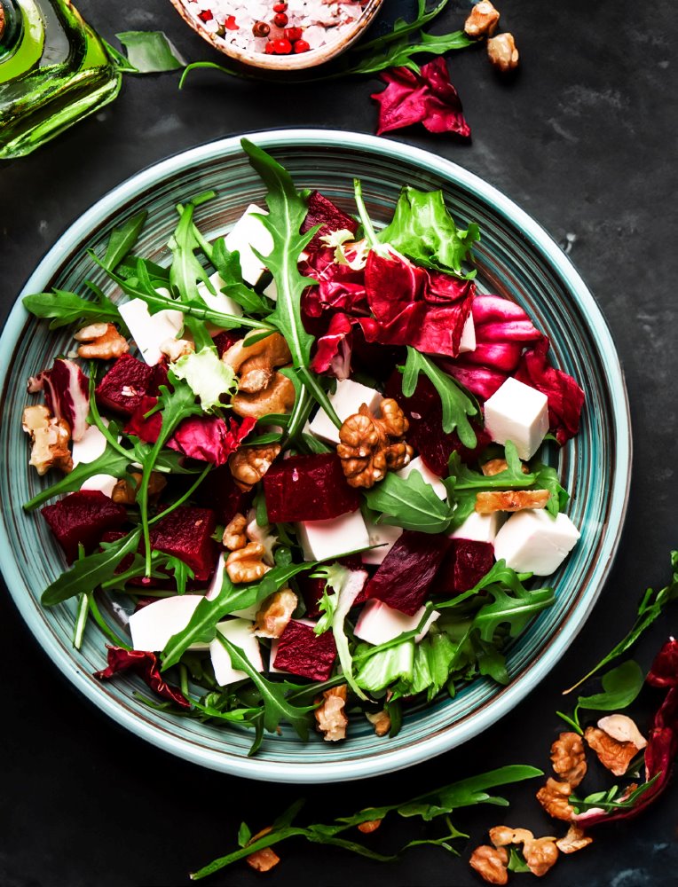 Roasted Beetroot and Radicchio Salad with Honey-Lemon Dressing