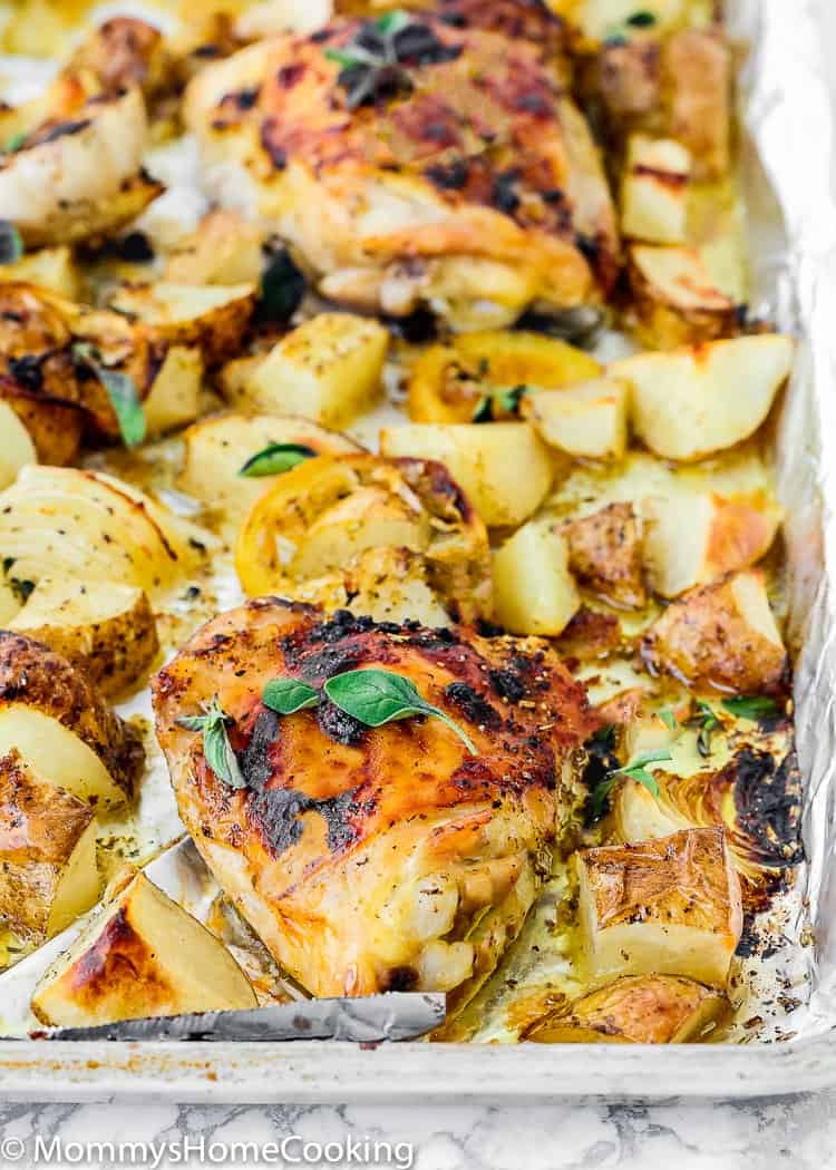 Lemon-Garlic Chicken with Potatoes