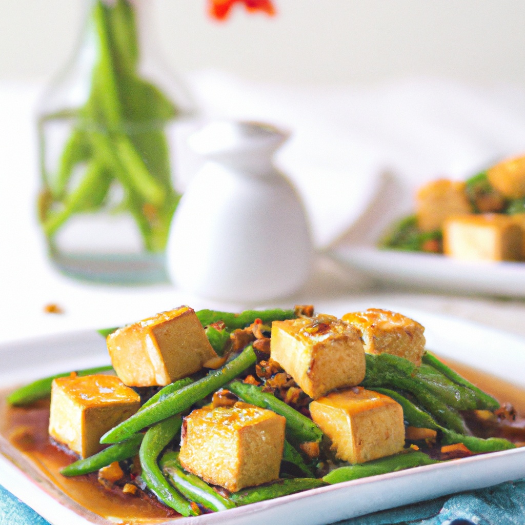 Sichuan Peppercorn Stir-Fried Tofu with Green Beans