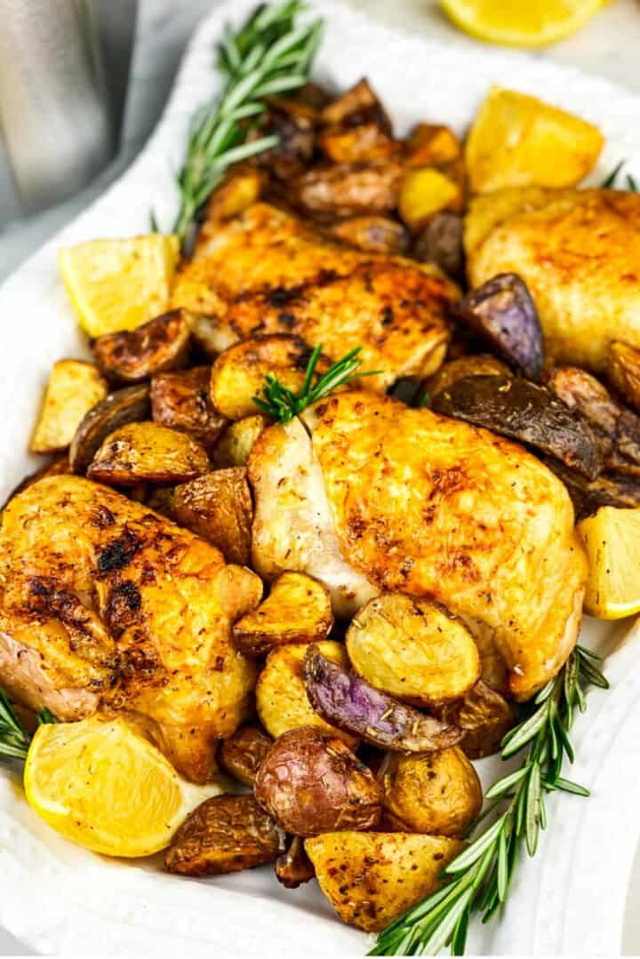 Sage-Infused Chicken Thighs with Crispy Rosemary Potatoes