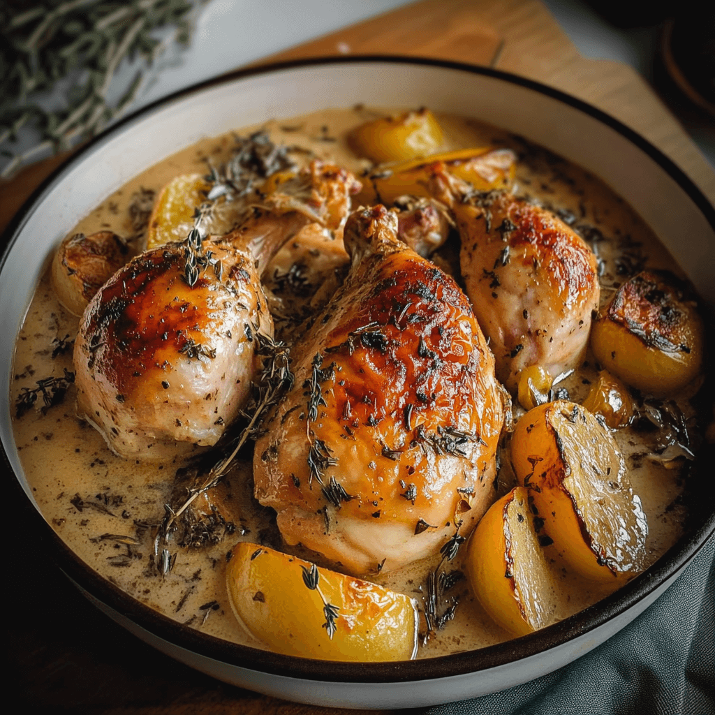 Herb-Crusted Chicken with Creamy Sauce