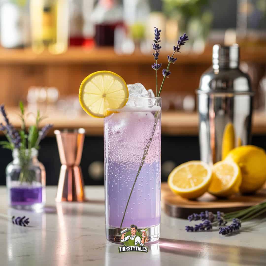 Lavender Gin Cocktail with Elderflower Liqueur