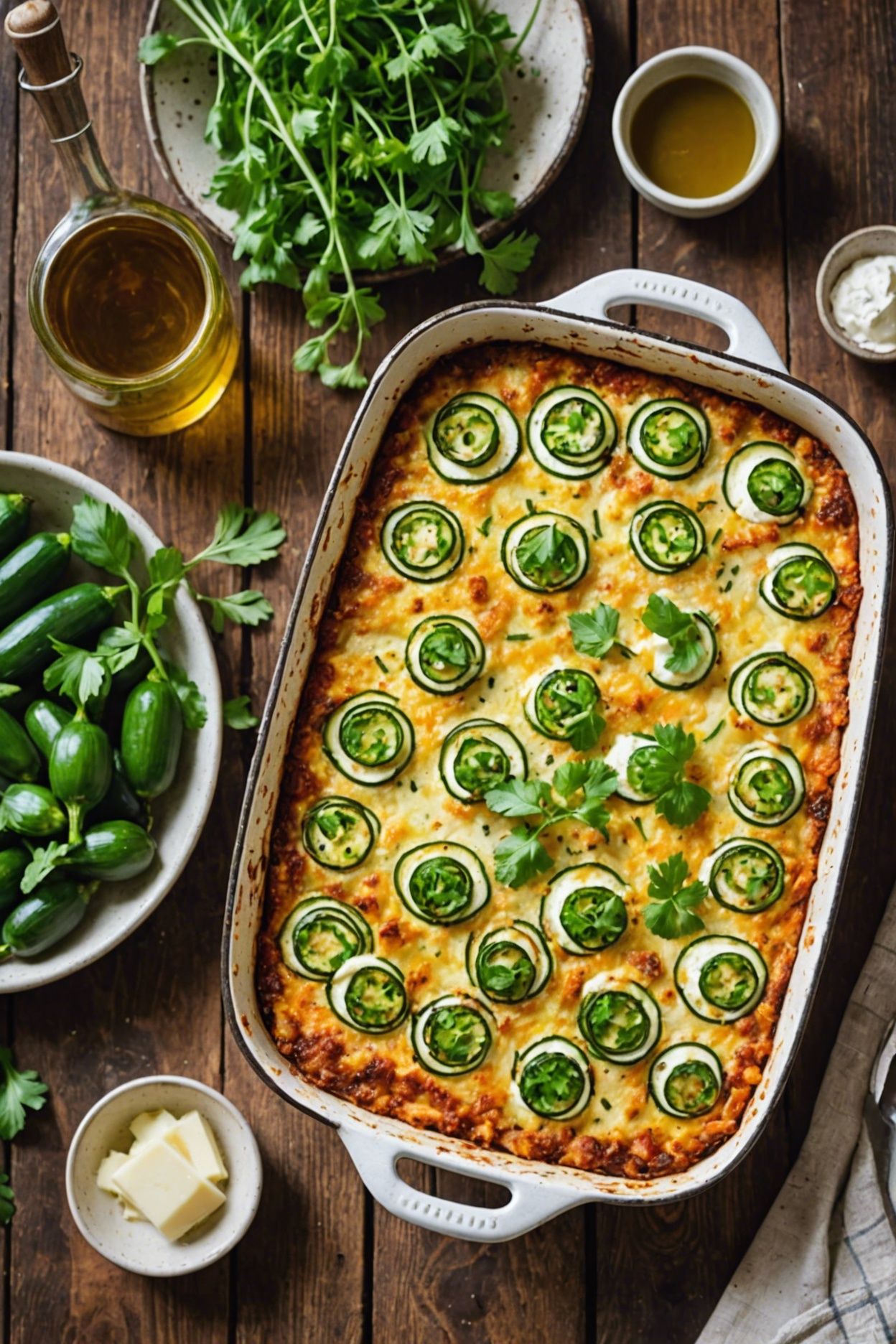 Baked Zucchini and Ricotta Casserole