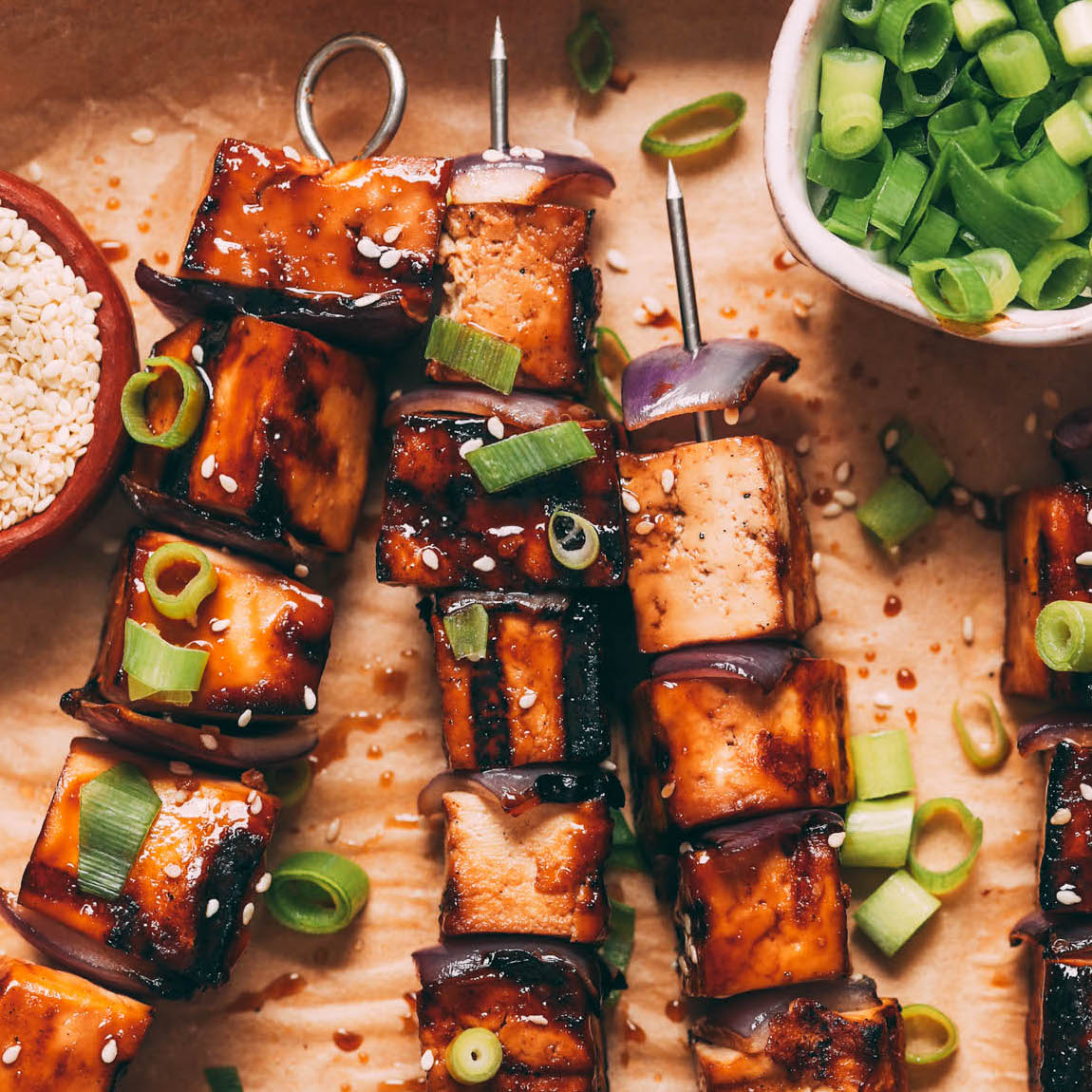 Ring-Doorbell-Inspired Spicy Tofu Skewers