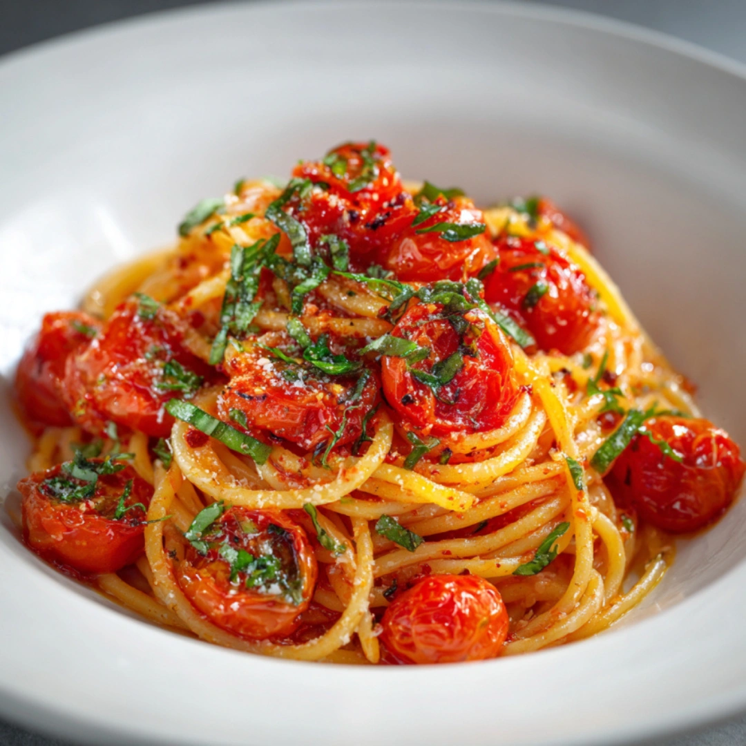 Sunlight-Simmered Tomato Basil Pasta