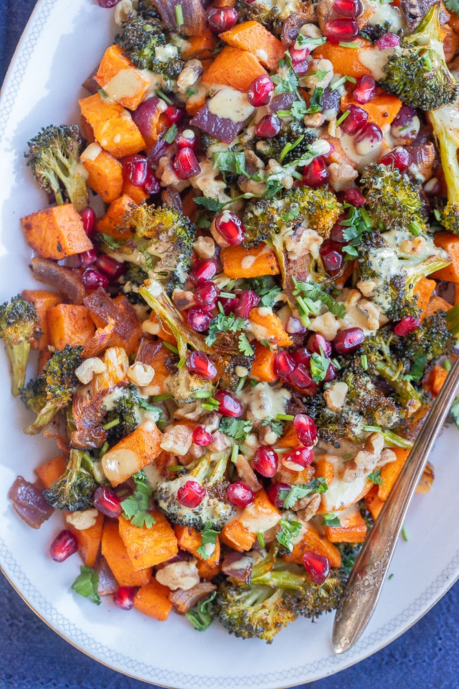 Millet with Roasted Sweet Potato, Tofu, and Broccoli