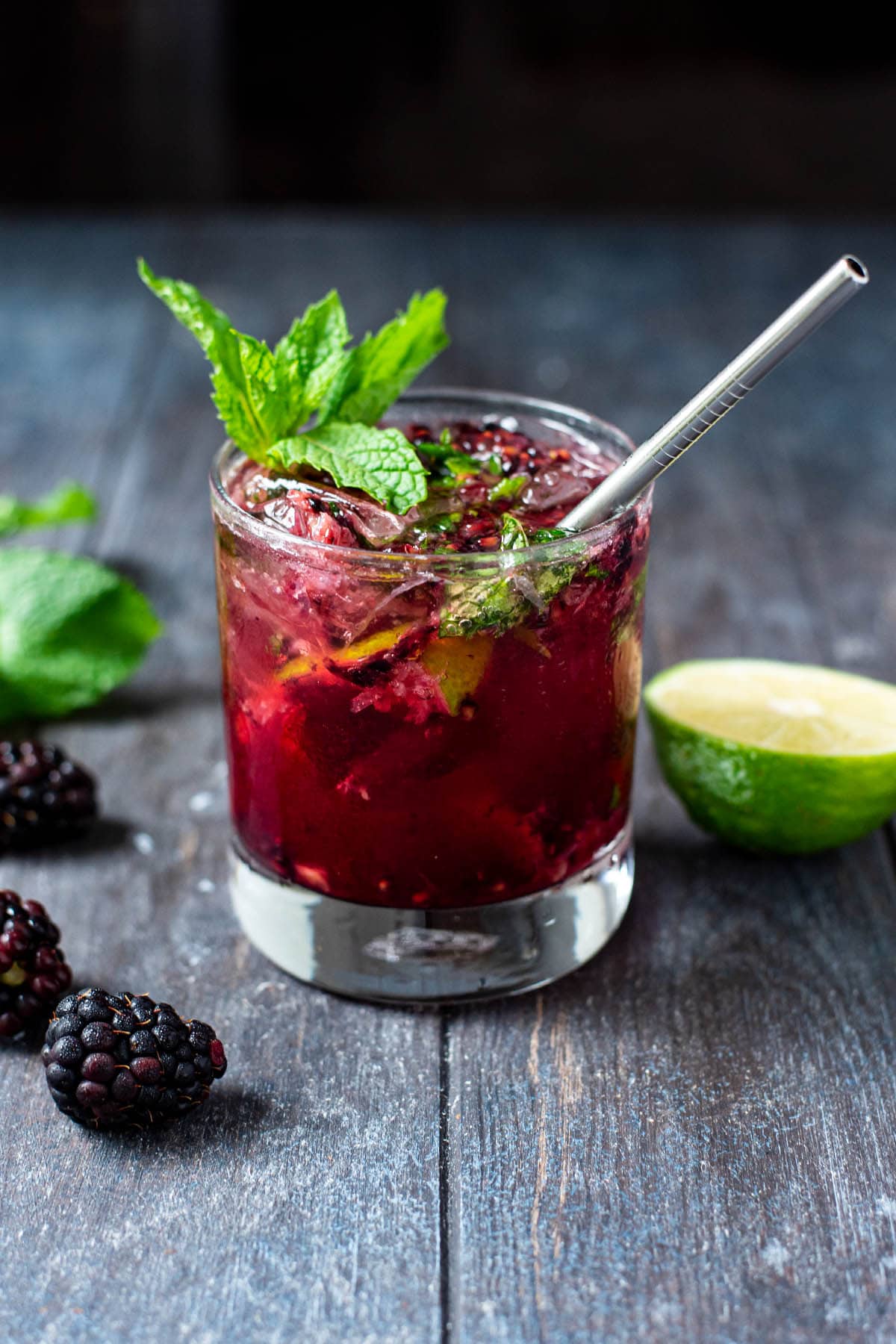 Blackberry Thyme Bourbon Smash