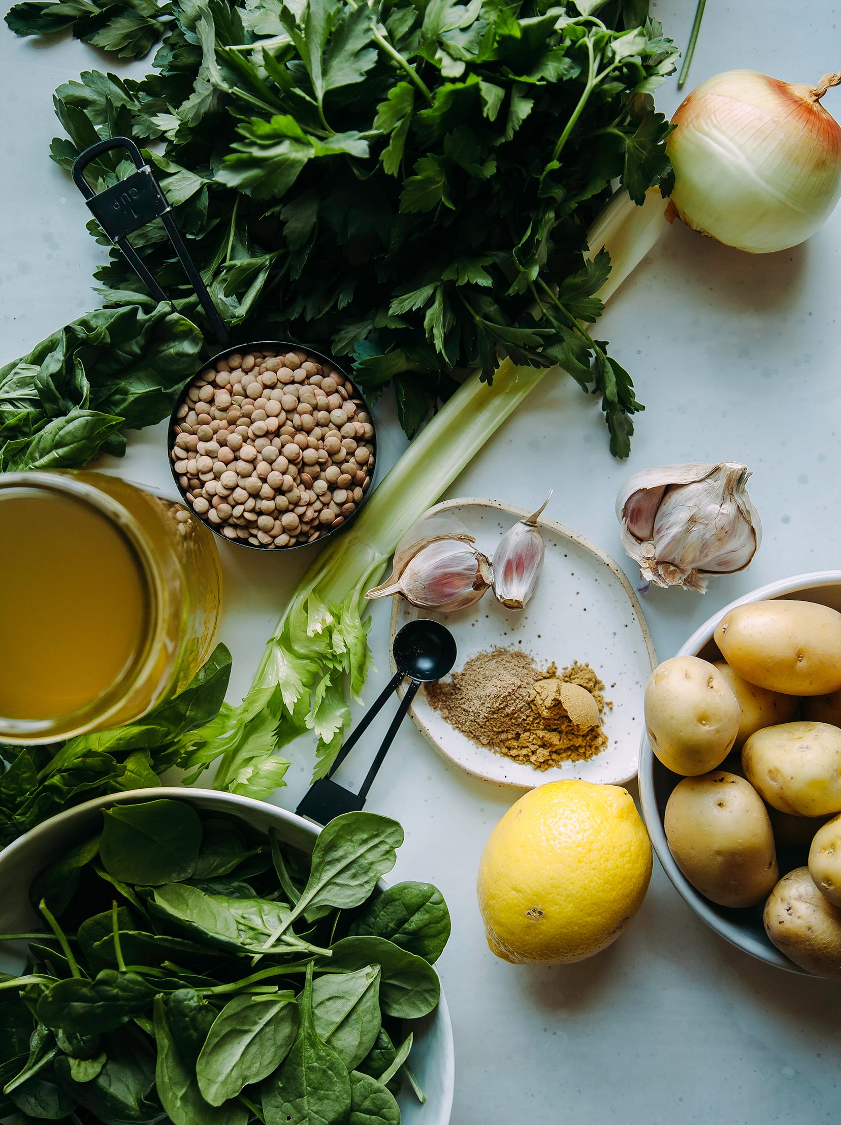 One-Pot Miso-Tahini Lentil Stew with Lemon