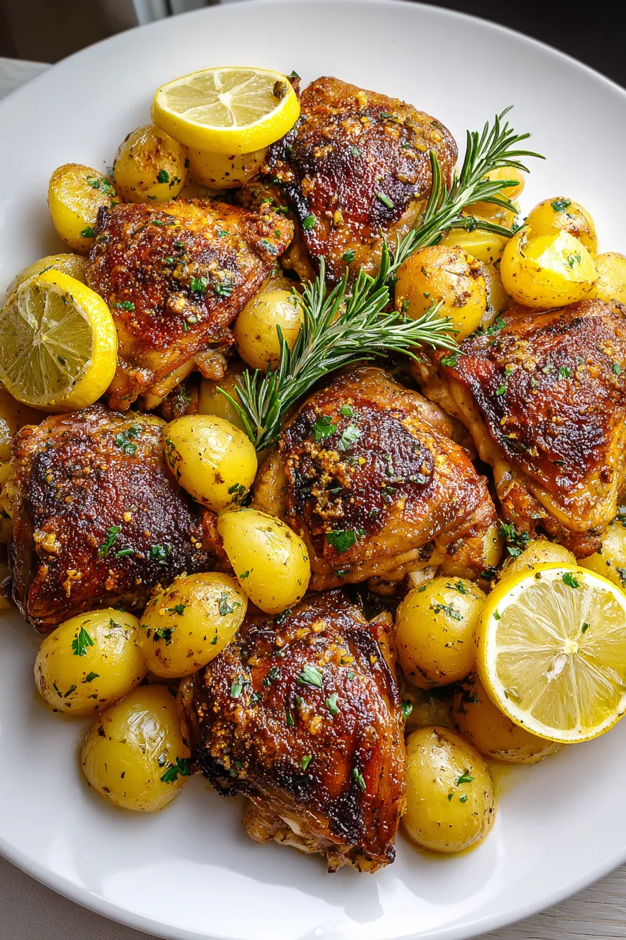 One-Pan Chicken with Potatoes and Thyme