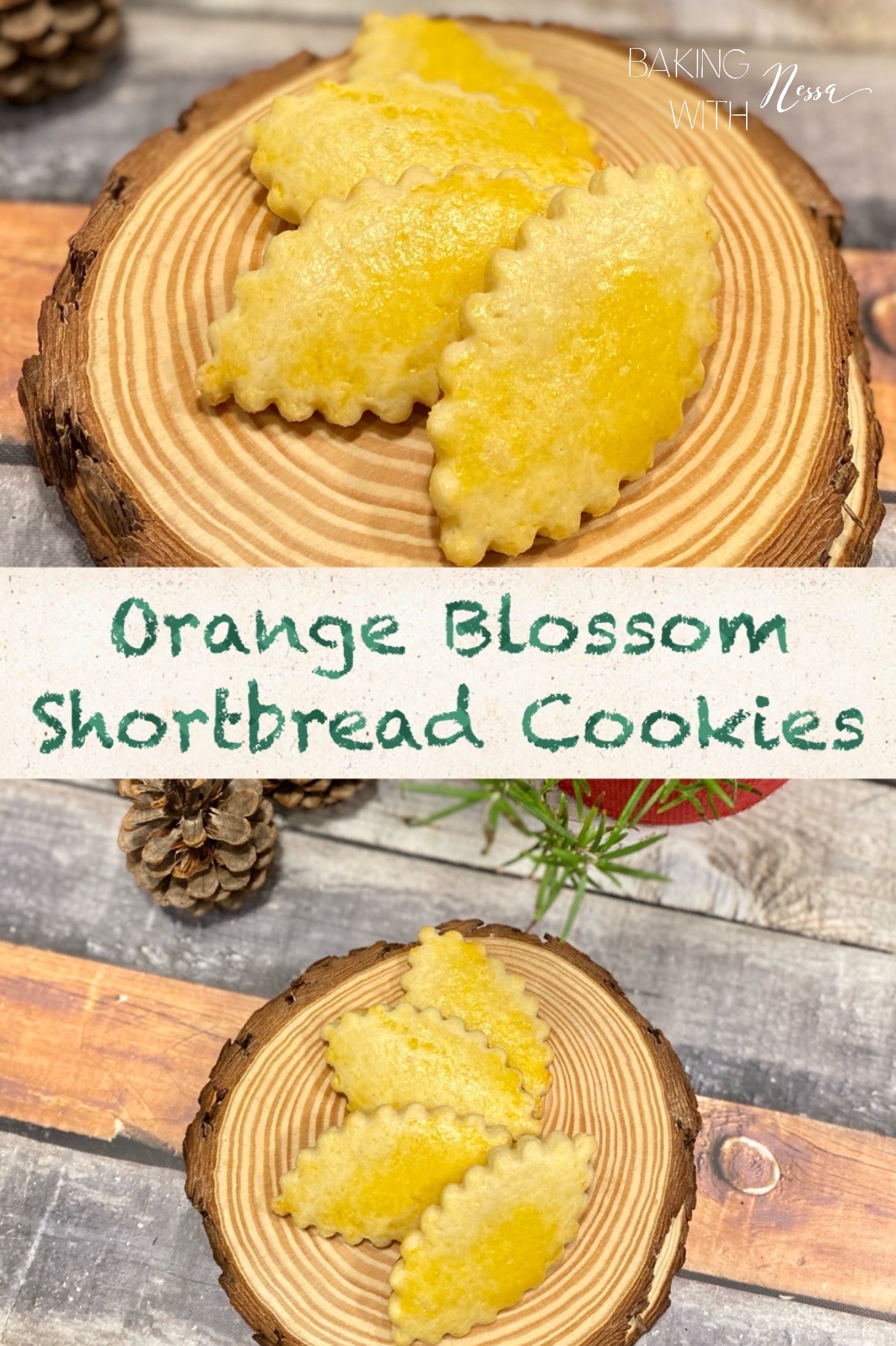 Orange Blossom Shortbread Cookies with Almond Flour
