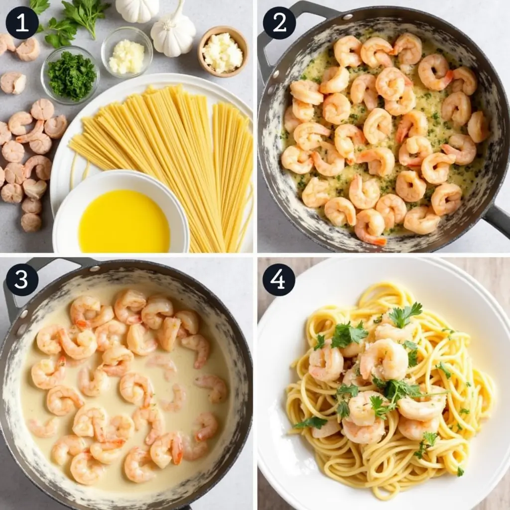 One-Pot Creamy Garlic Shrimp Pasta