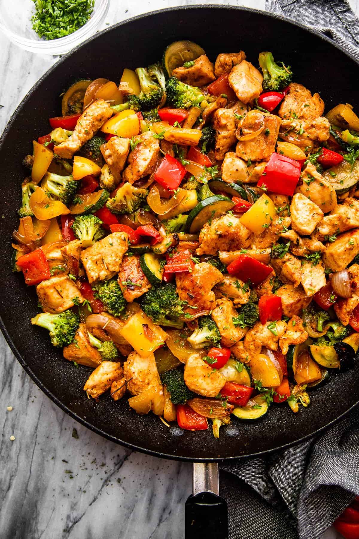 One-Pot Chicken and Roasted Root Vegetable Skillet