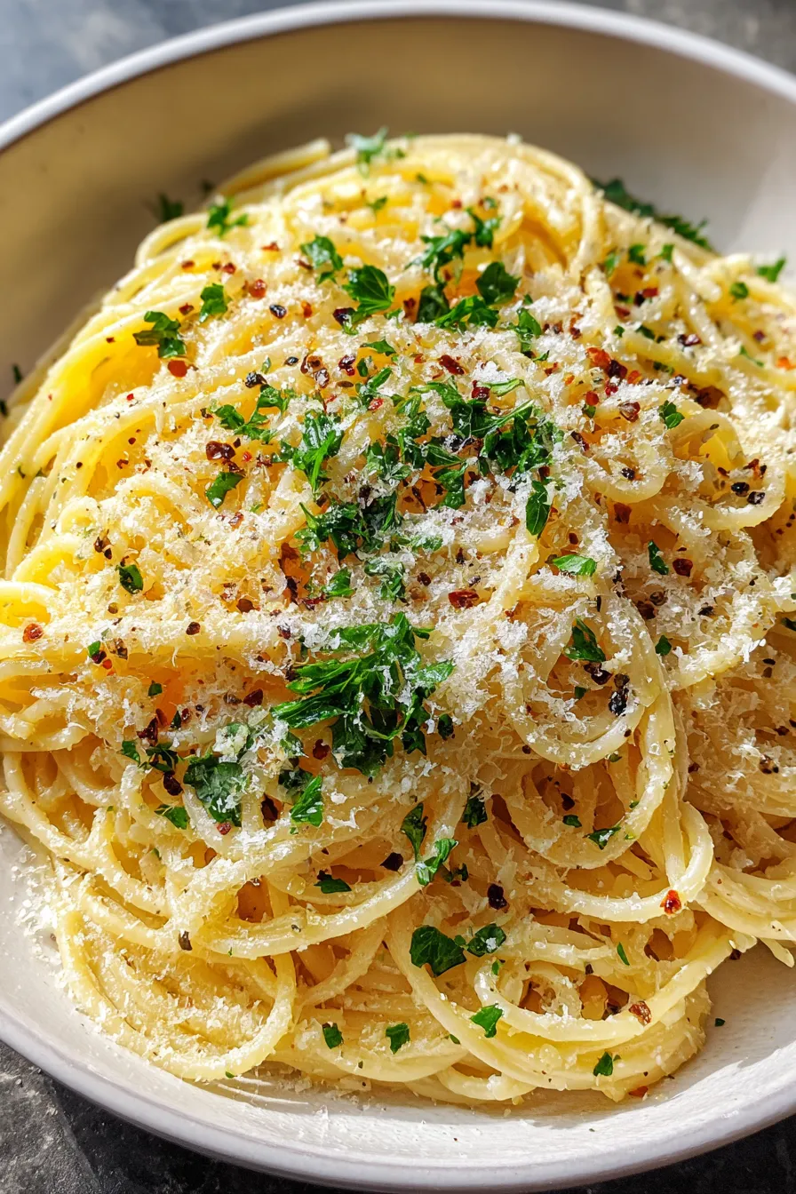 Creamy Garlic-Parmesan Pasta with Fresh Basil