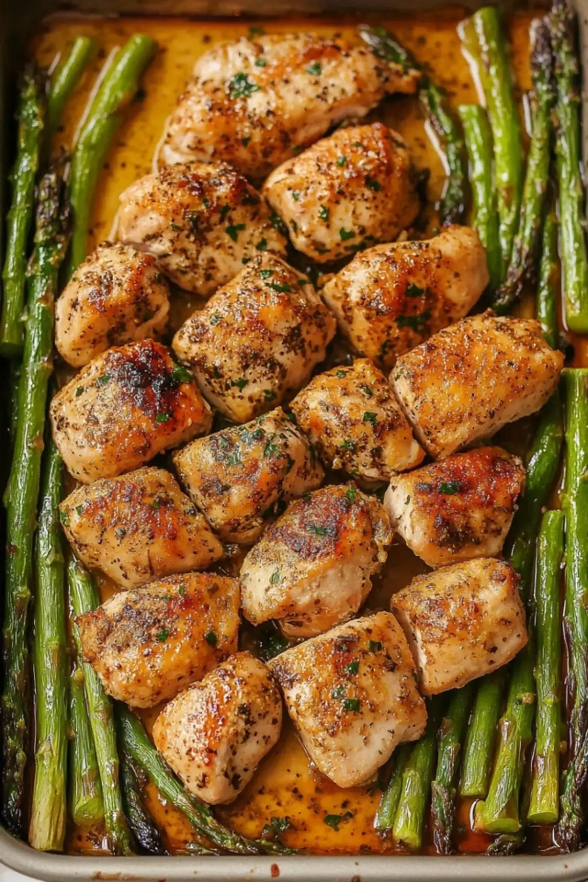 Dijon-Baked Chicken with Asparagus