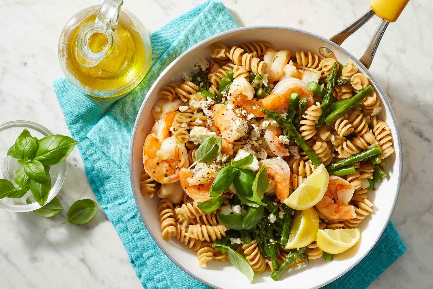 One-Pot Lemon-Garlic Shrimp and Asparagus Pasta