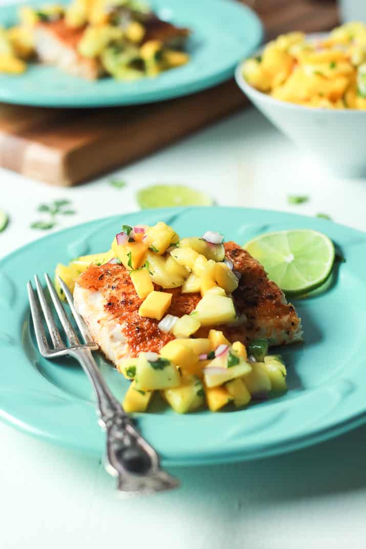 Pan-Seared Mahi-Mahi with Mango-Pineapple Salsa