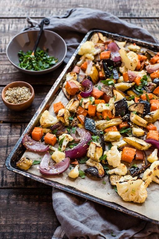 Sumac-Spiced Roasted Vegetables with Yogurt