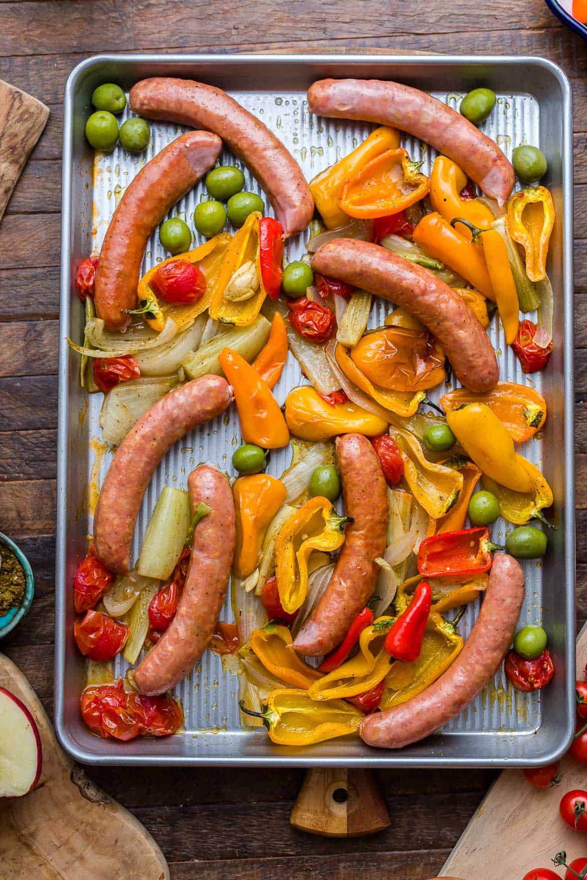 Sheet Pan Fennel and Sausage with Cherry Tomatoes and Rosemary