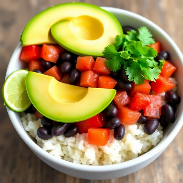 Spicy Bean and Rice Bowl
