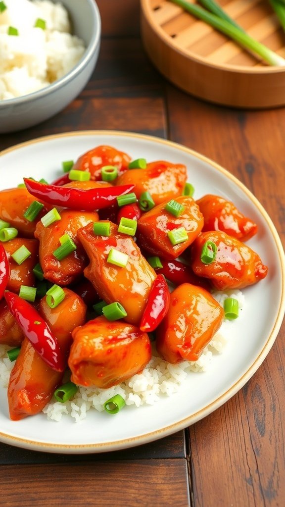 Sichuan-Style Spicy Chicken with Garlic and Peppercorns