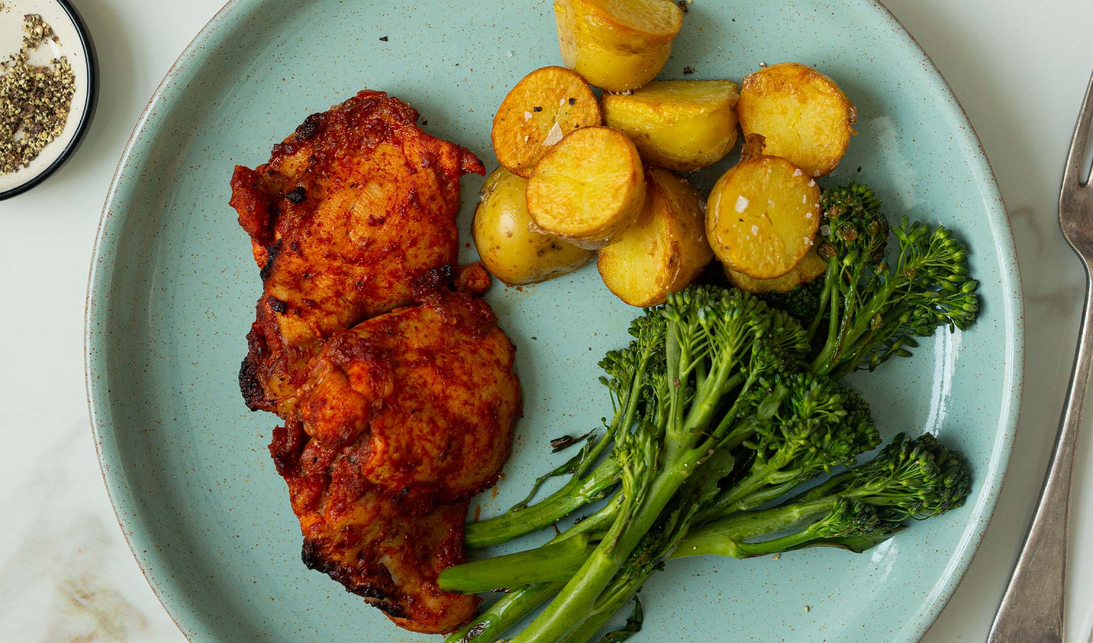 Harissa-Rubbed Chicken Thighs