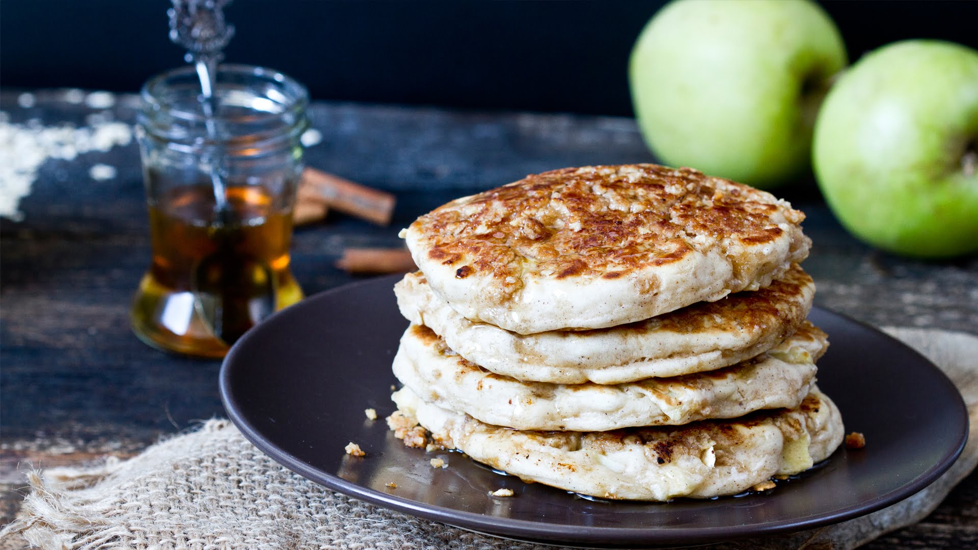 Crisp-Edged Apple and Sage Pancakes