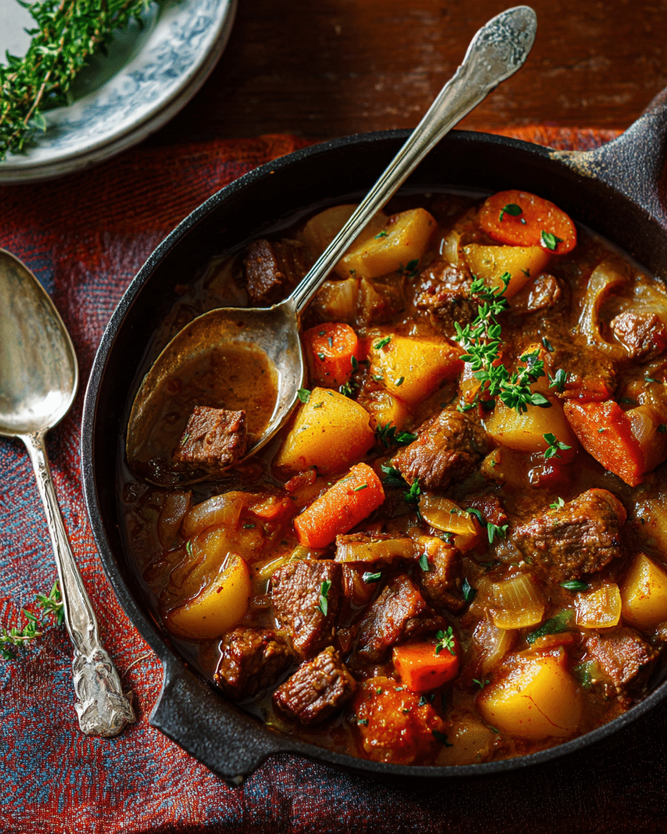 Slow-Cooked Bison and Root Vegetable Stew