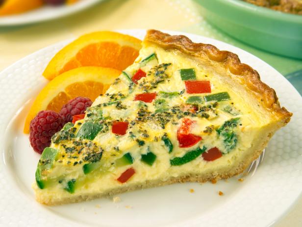 Baked Heirloom Vegetable and Chive Quiche